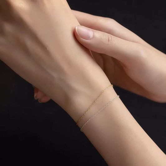 Sterling Silver Gold Plated Minimalist Bracelet