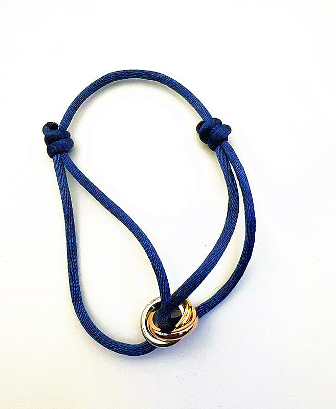 Braided Titanium Steel Three-Ring Bracelet