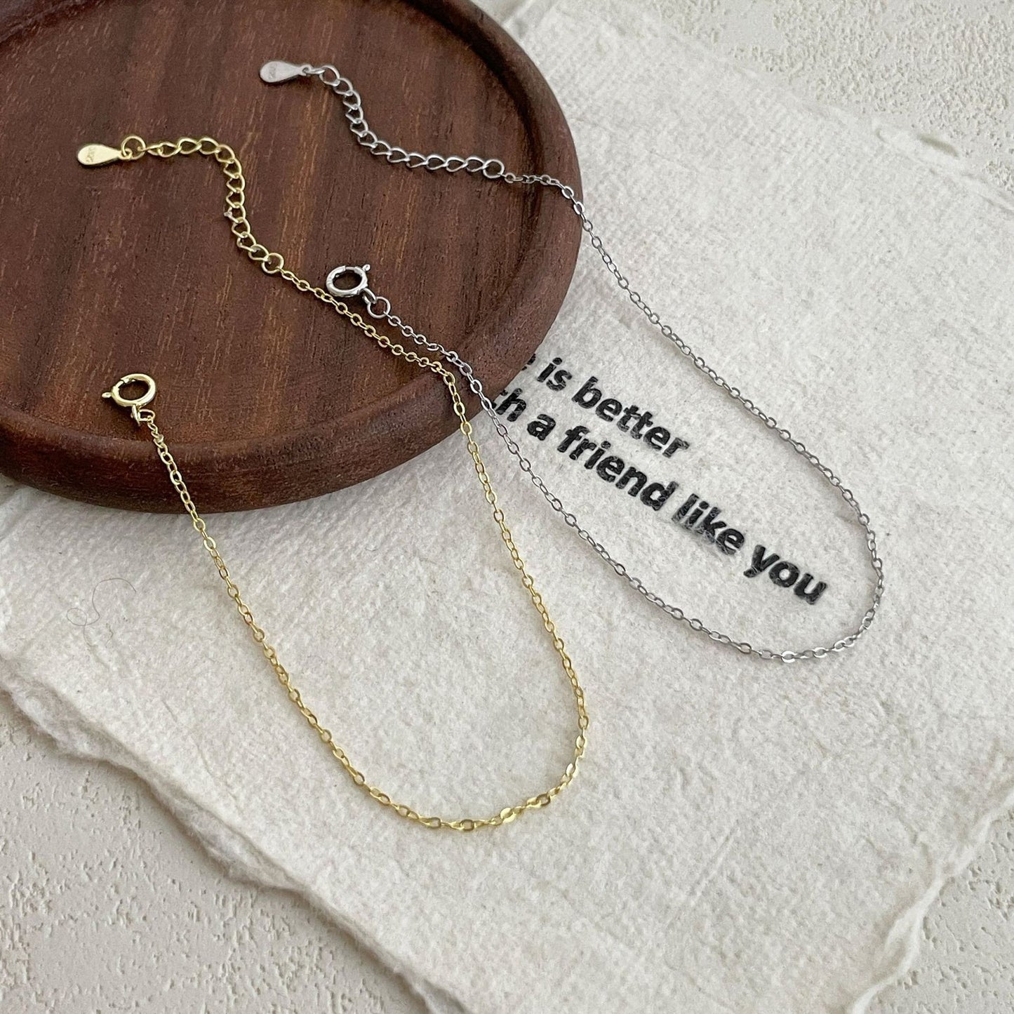 Sterling Silver Gold Plated Minimalist Bracelet