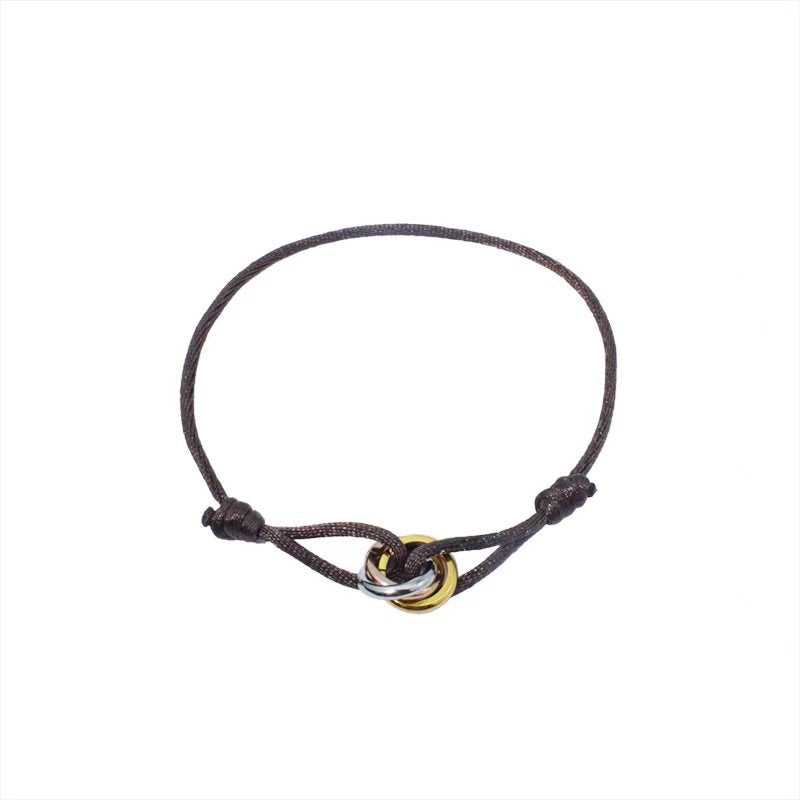 Braided Titanium Steel Three-Ring Bracelet