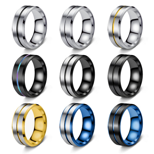 Men's Stainless Steel Ring in Multiple Colors