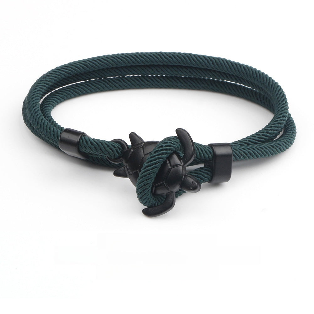 Ocean Series Anchor Turtle Bracelet